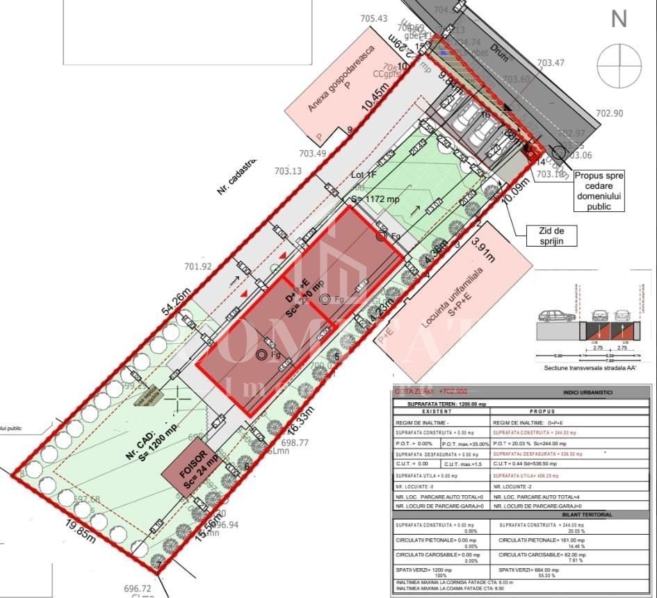 Teren cu autorizație de construire pentru 2 unități locative - Poză 1