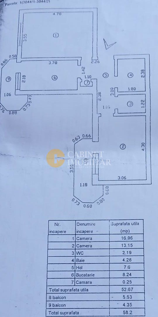 Apartament 2 camere Decomandat - PACURARI/BULEVARD - 108000 EURO - Poză 3