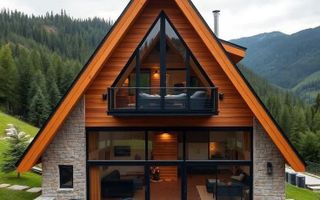 Cabana a Frame 4 camere 76 mp-teren-Colibita - Poză 1