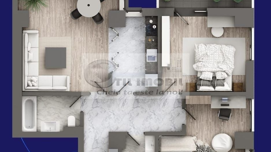 BLU by HIMSON! Apartamente cu 3 camere  2S+P+10E Zona Galata - Poză 3