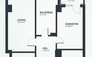 Compex Rezidential Tatarasi! Apartament cu 2 camere Dec,et.11, 60.3mp - Poză 5