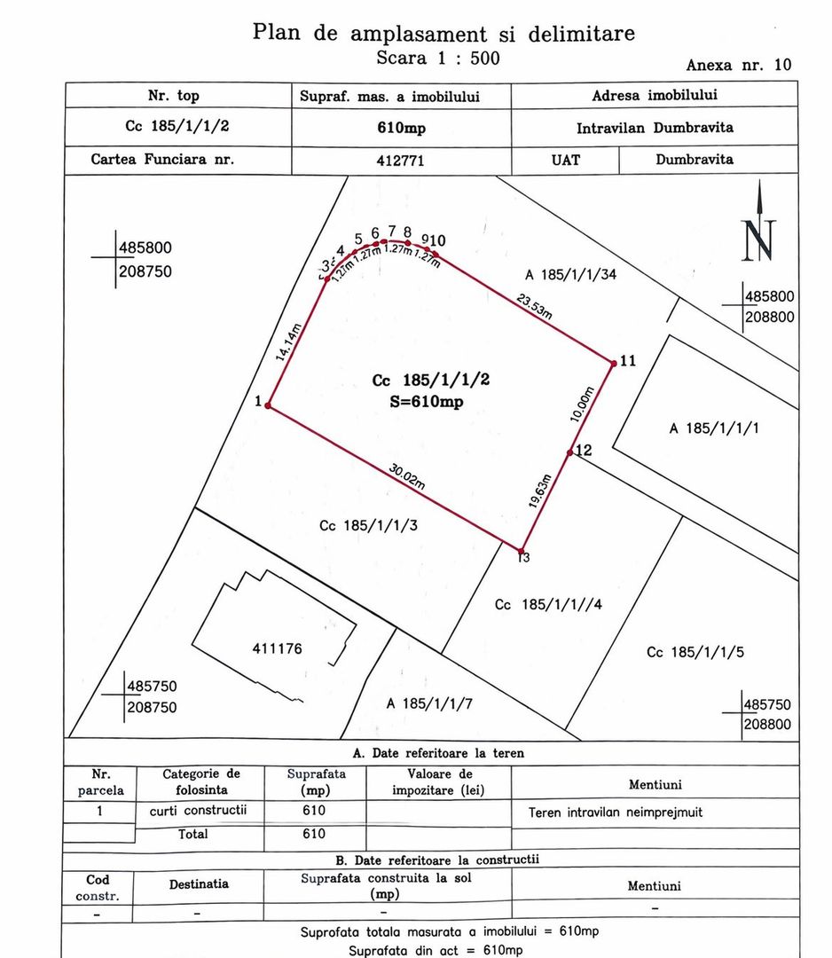 Comision 0% Teren de vanzare 610 mp Dumbrăvița | Front 23,53 | - Poză 4