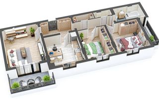 Apartament 3 camere I Decomandat I 2 balcoane I Hipodrom - Poză 2