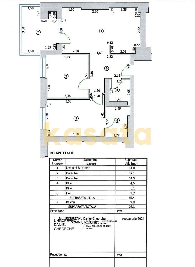 3 camere premium | Etaj 6 | Cortina North - Poză 27