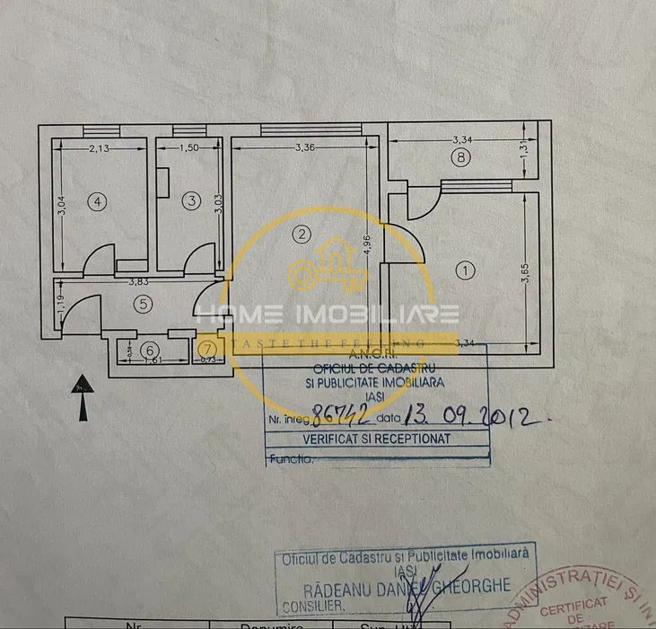 Apartament cu 2 camere/ 50mp/ zona Podu Ros - Poză 7