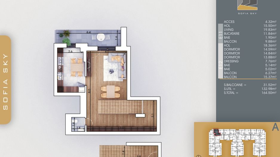 4 camere duplex Finalizare Rapida la doar 7 minute Metrou N Teclu - Schiță 9