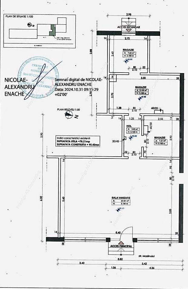 SAD 80mp | Pretabil Birouri, Farmacie, | Blascovici - Schiță 6