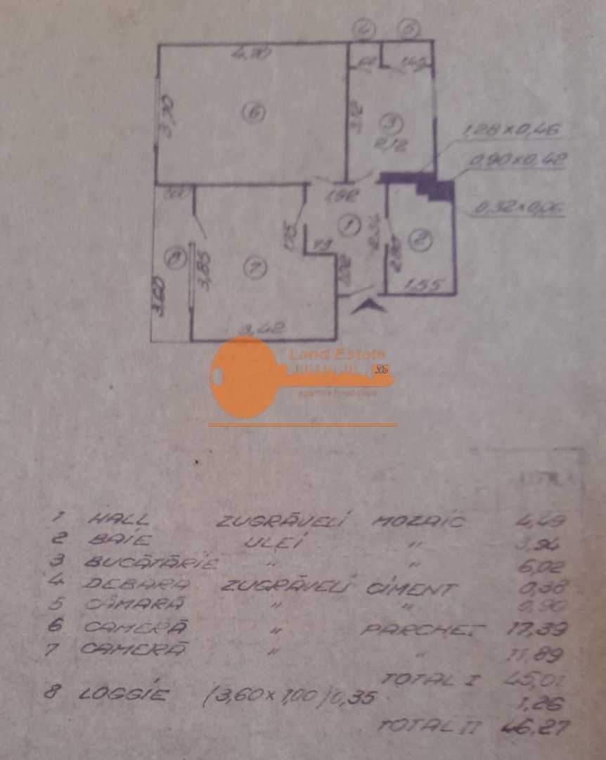 Apartament 2 camere decomandat – Tineretului – Carol, Sector 4 - Schiță 8