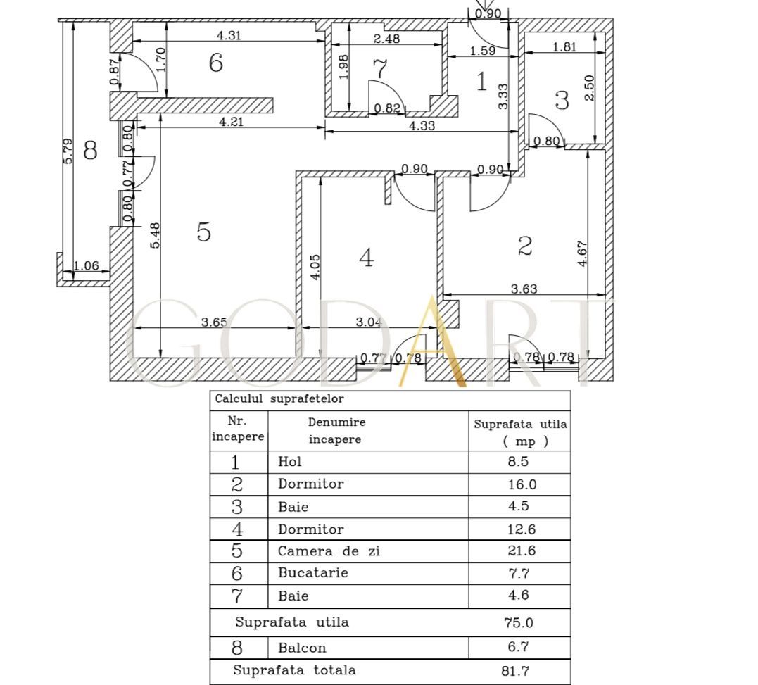 OPORTUNITATE | 3 CAMERE | DECOMANDAT | LOC DE PARCARE | 2025 - Schiță 15