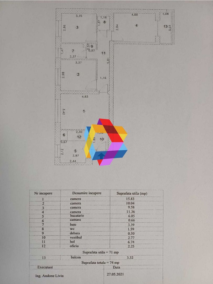 Apartament 4 camere de vânzare Brasov, zona Centru Civic,74 mp, Plus-imo.ro - Poză 7