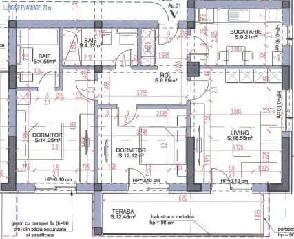 3 camere -Titan-Pallady-Metrou Nicolae Teclu - Schiță 7