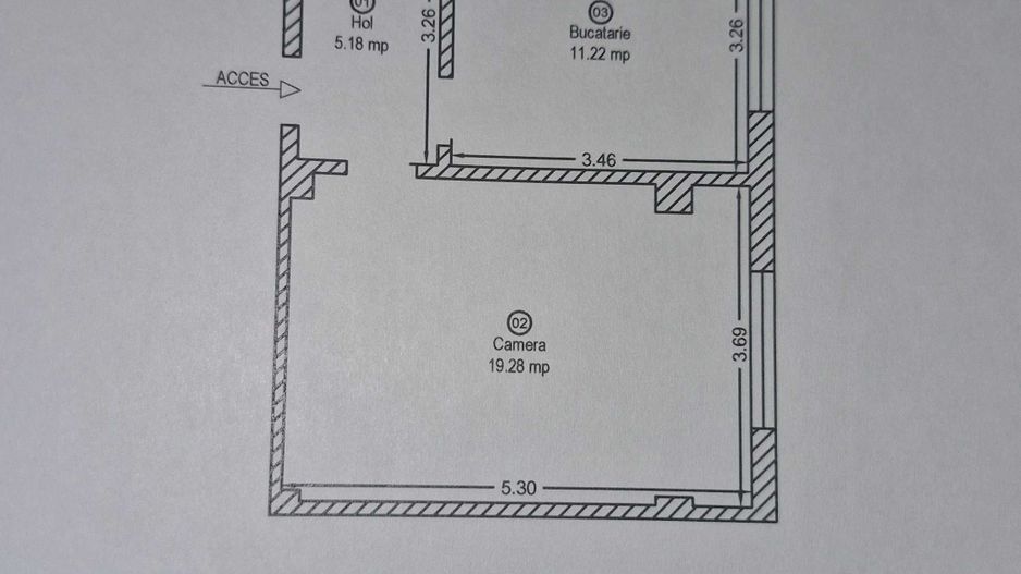 Sagului-Brancoveanu | 2 Camere | Decomandat  | Etaj Intermediar. - Schiță 8