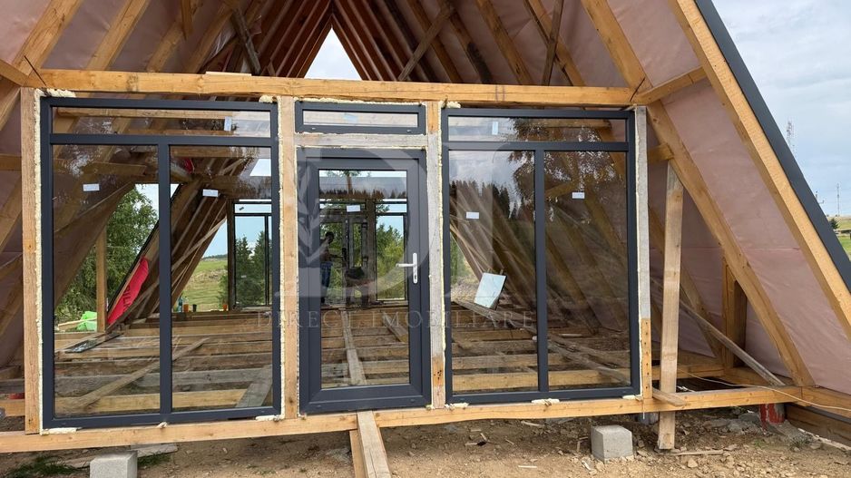 Cabana tip A frame si teren 1000 mp de vanzare / Marisel . Cluj - Poză 6