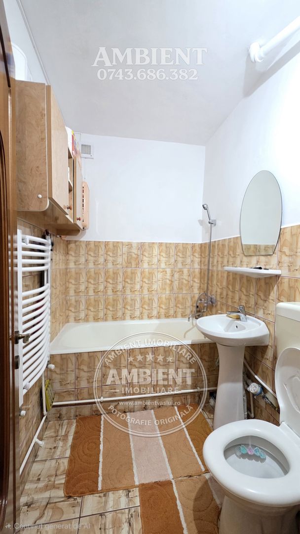 Apartament cu 1 cameră, ETAJ 2, VASLUI - zona FEROVIARI; - Poză 9