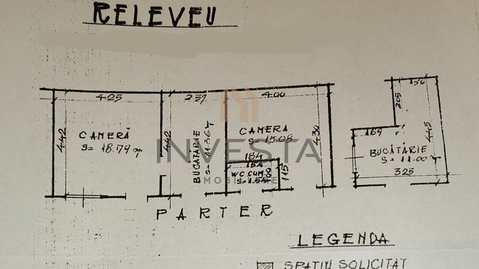 Unic! Apartament 3 camere cu gradina in centrul Clujului! - Schiță 9