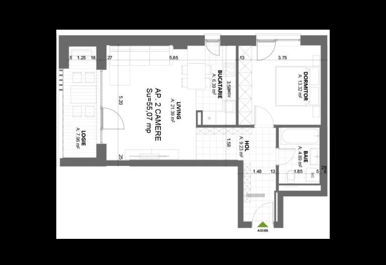 Apartament 2 camere, Nord One Torontal, cu 5000 sub prețul dezvoltatorului - Poză 6