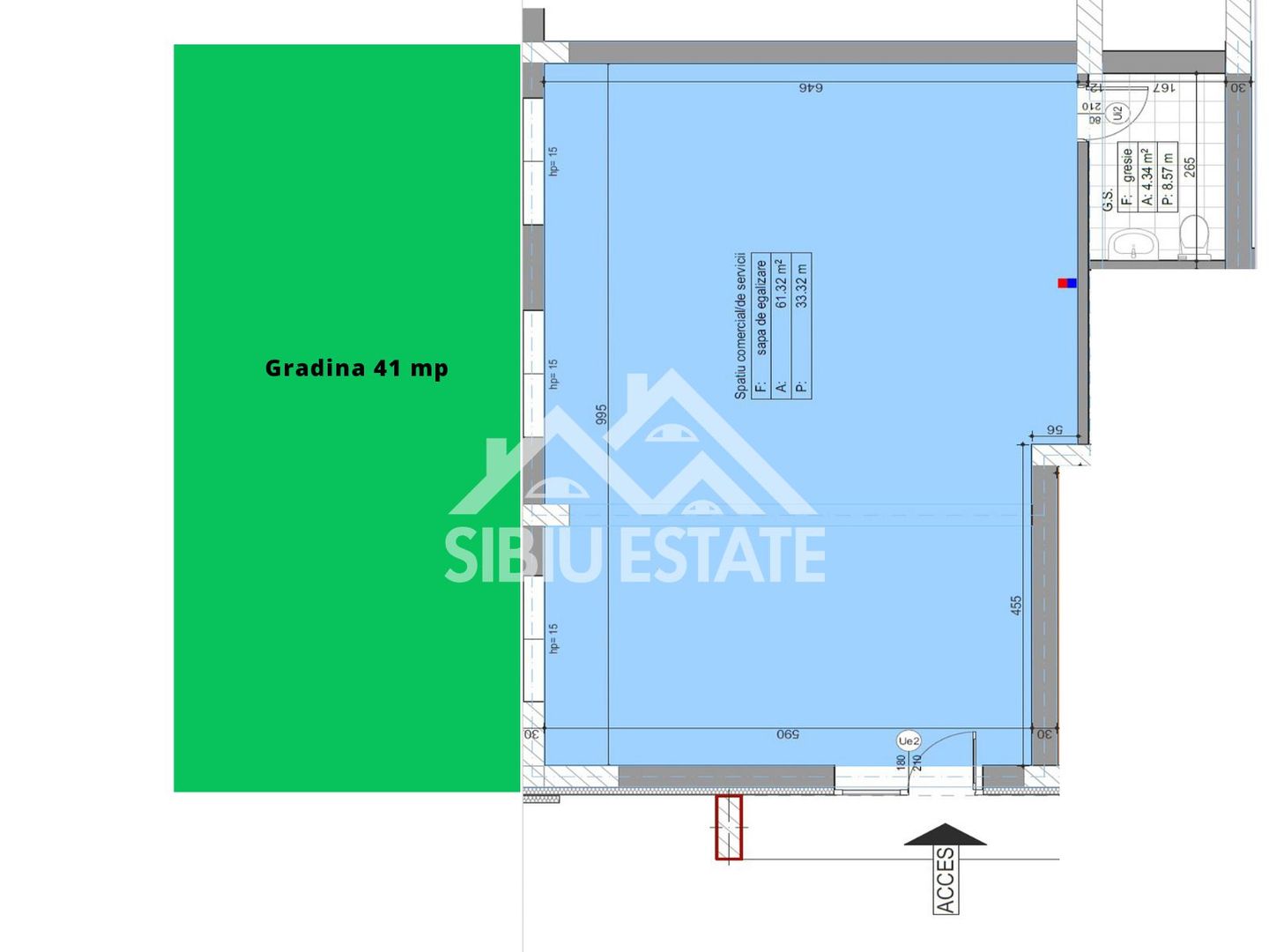 Spatiu comercial nou 66 mp cu teren propriu 41 mp si  2 locuri parcare - Poză 8