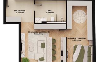 Apartament nou, 2 camere, 182 000 Euro. Comision 0. - Poză 1