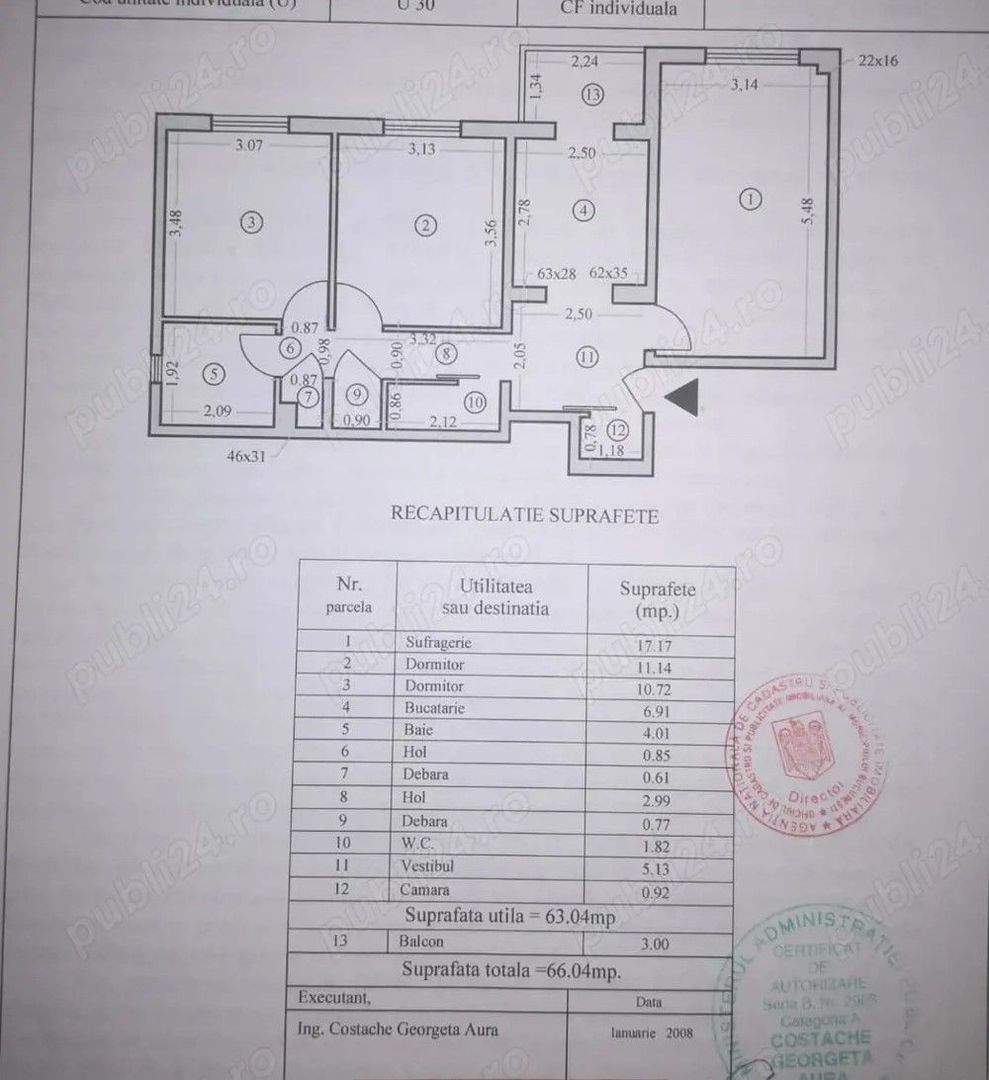 Apartament 3 camere zona Fizicienilor -  Camil Ressu - Ambrozie - Poză 9