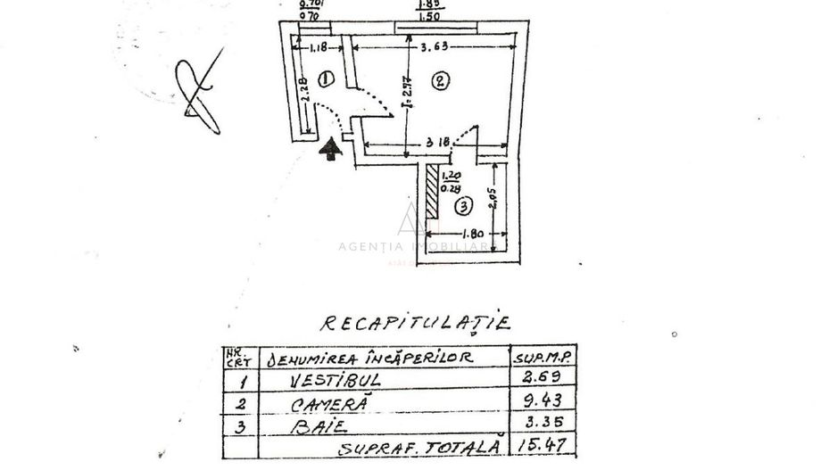 Garsoniera Universitate | View Hotel Corinthia - Schiță 10
