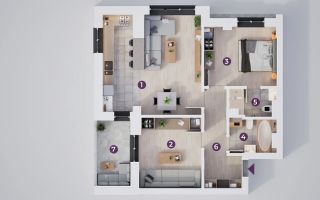 Apartament 3 camere, etaj intermediar, ansamblu nou Calea Surii Mici - Poză 9