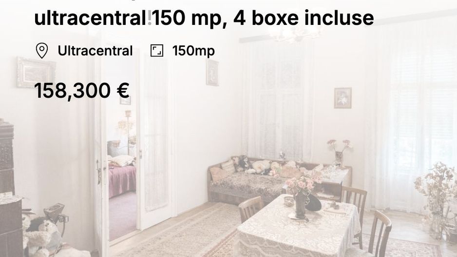 Vânzare apartament 4 camere, ultracentral 150 mp, 4 boxe incluse - Poză 1