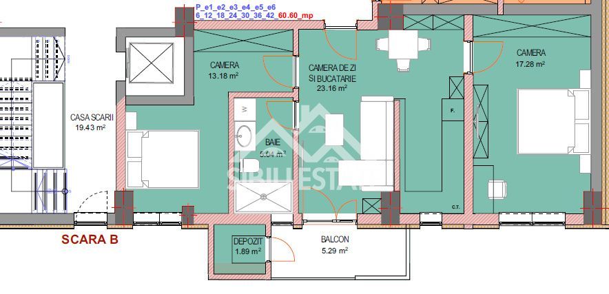 Apartament 3 camere de vânzare ,Doamna Stanca, Sibiu, parcare inclusa - Poză 11