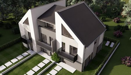 Vilă Triplex 4 Cam Arhitectură Modernă- Grădină Individuală -Panouri solare