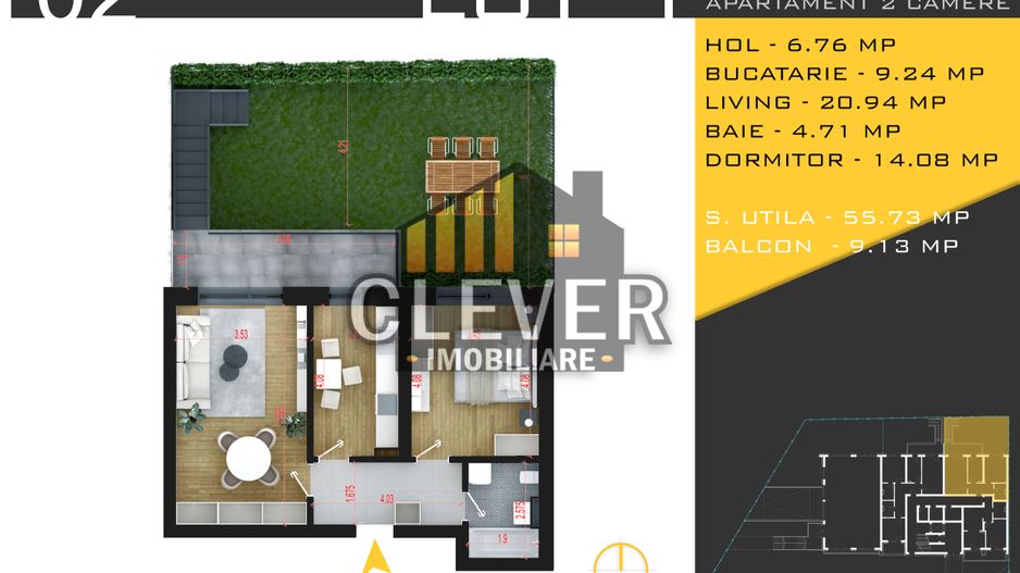 Apartament 2 camere cu Gradina Metrou Nicolae Teclu - Poză 2