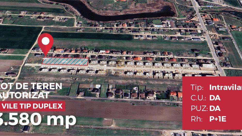 Teren 3580 mp, autorizatie 10 vile P+1 Etaj, Berceni, Mamina - Poză 2