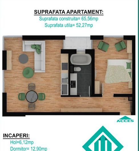 Apartament cu doua camere in bloc nou zona Torontalului - Poză 3