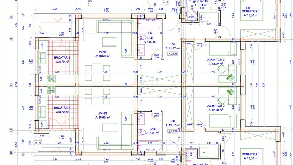 Vand Duplex pe parter 3 camere Mosnita Noua cu Canalizare Comision 0 - Poză 2