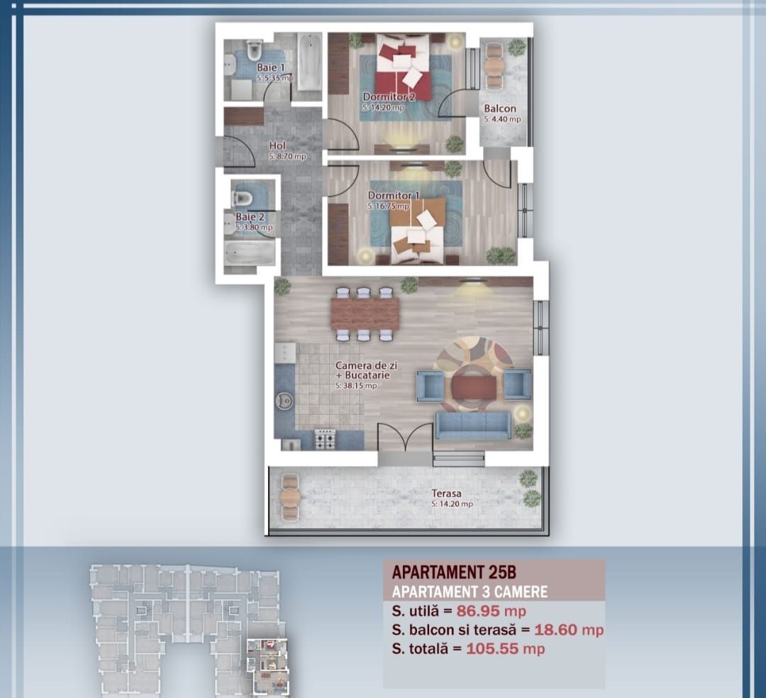 AP. 3 CAMERE / PALLADY / COMISION 0! - Poză 2