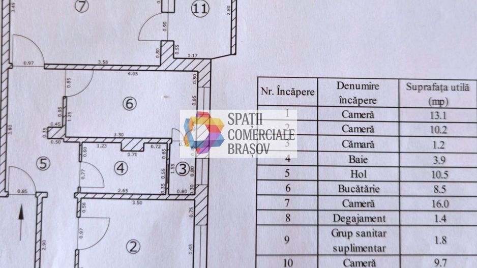 Apartament cu patru camere, zona Tractorul 81 mp - Poză 9