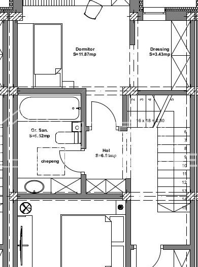 Casa Triplex cu 3 camere, Mobilat-Utilat, in Selimbar - Schiță 16