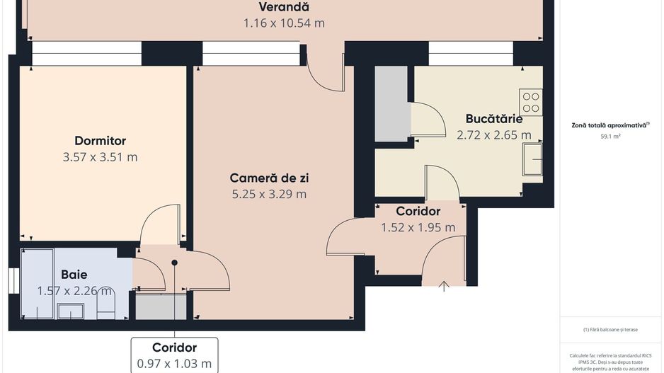 Apartament 2 camerede vânzare în zona Dristor - Poză 11