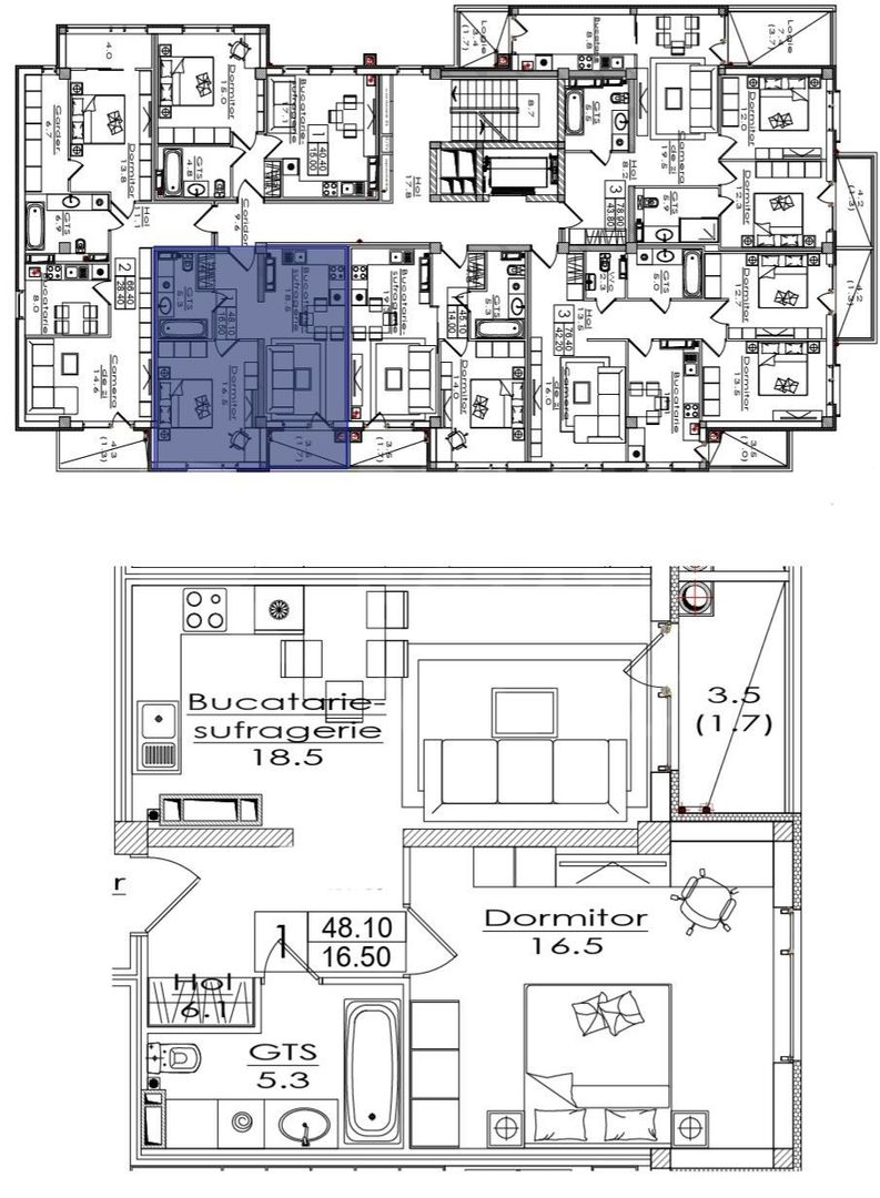 Vânzare, apartament, 1 camere + living, str. Durlești, Dumbrava - Poză 5