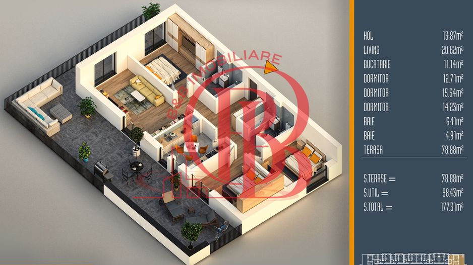 Oferta Lansare 4 camere proiect nou Pallady - Schiță 1