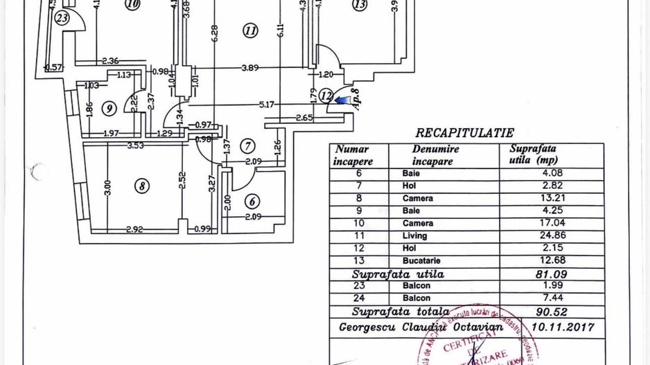 Apartament 3 camere, bloc nou, centrala proprie, parcare subterana inclusa. - Poză 20