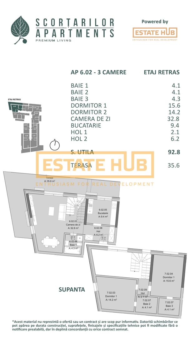 Apartament nou 3 camere cu supanta langa The Office | Comision 0% - Poză 2