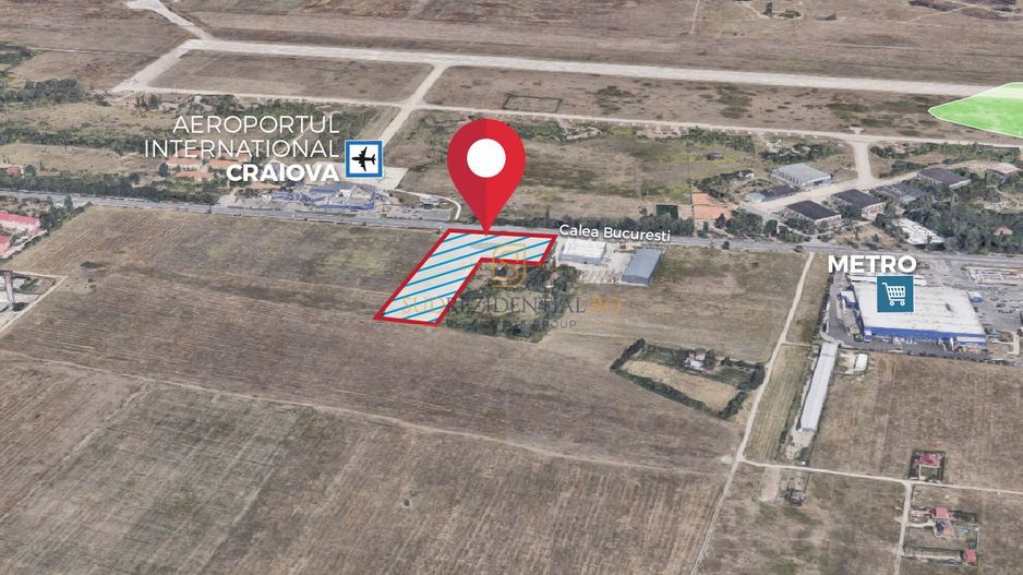 Teren de vanzare, zona Aeroport International Craiova, deschidere E574 - Poză 3