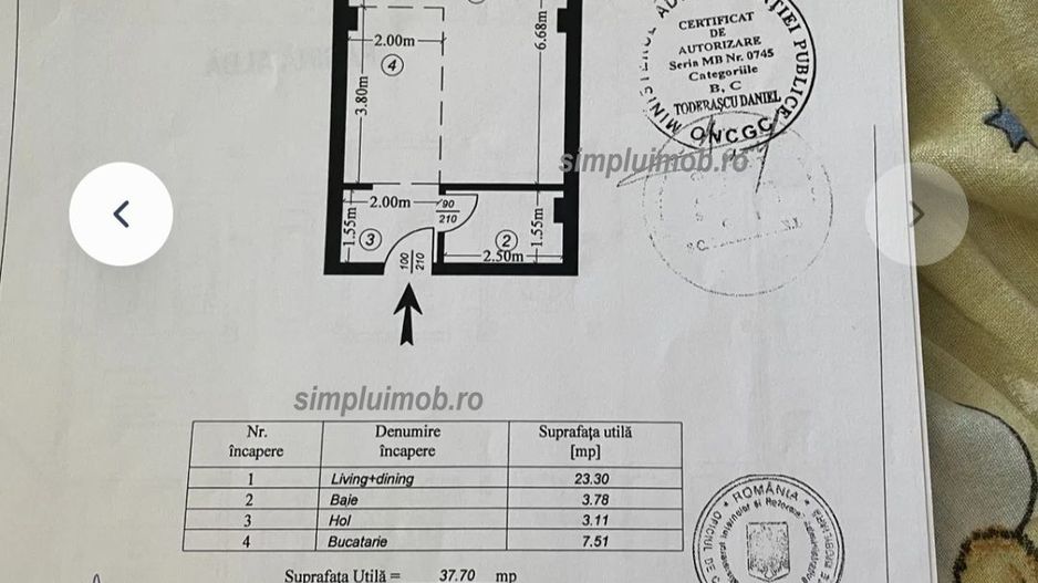 Studio 38mp | Loc de parcare subteran inclus  | Drumul Taberei | - Schiță 11