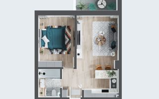 Vindem apartament 2 camere in Prima Nufarul - Poză 2