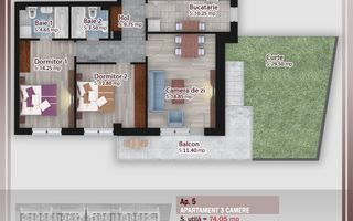 Apartament 3 camere Theodor Pallady Gradina Proprie - Poză 2