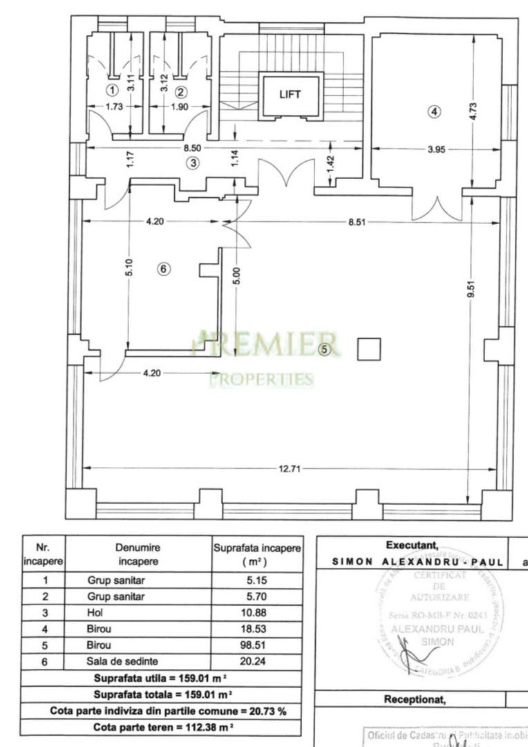 Caldire de birouri de vanzare pt investitie contract inchis 6,6 randamet - Poză 3