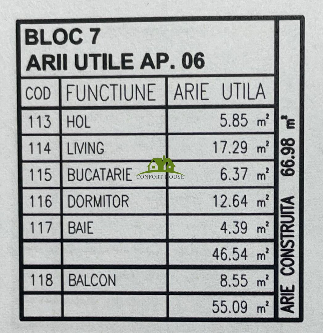 Apartament 2 camere, bloc nou, P+3, Ap.06, Et.1, Bl.7 - CP2462301 - Poză 7