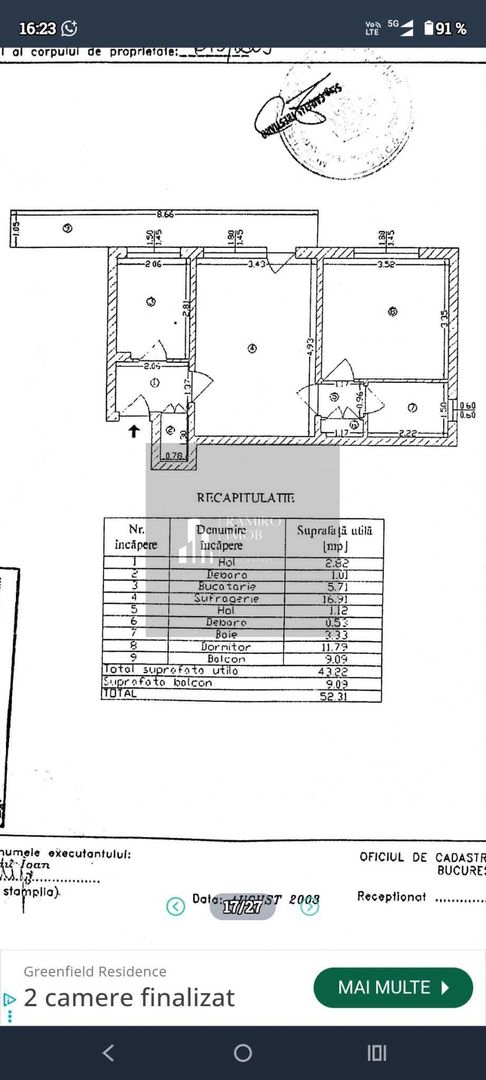APARTAMENT 2 CAMERE, P-TA PROGRESULUI/SOS GIURGIULUI, CONFORT 1 - Poză 7