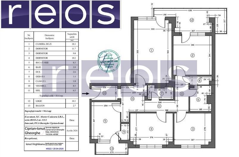 DE VÂNZARE APARTAMENT 4 CAMERE – CALEA VICTORIEI – BLOC REABILITAT - Schiță 10