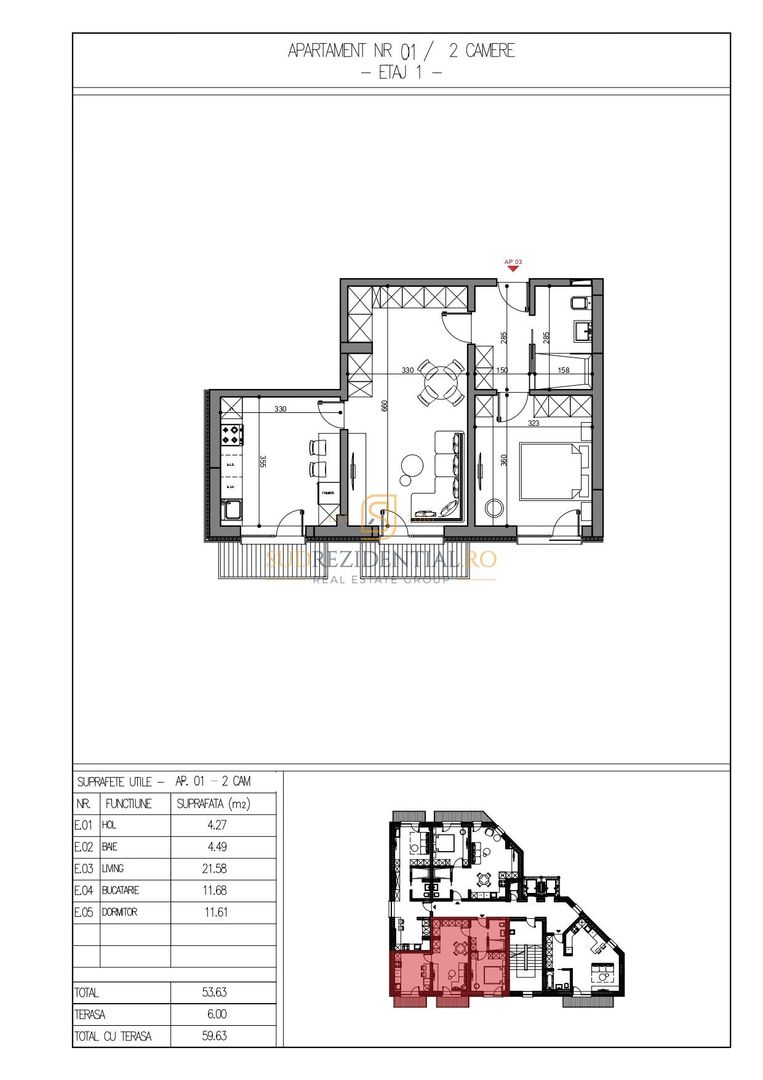 Apartament spatios, bloc nou, Prelungirea Ghencea cu Str. Brasov - Schiță 8