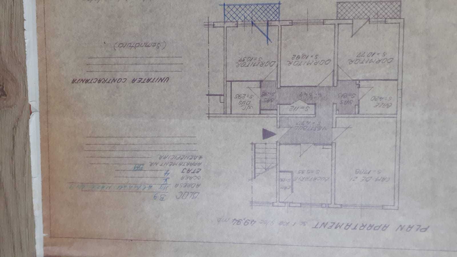 Vand Apartament 4 camere decomandate,an 1979 etajul4/4 sect.4 Buc. - Poză 1